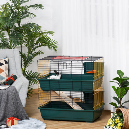 Small Animal Cage Habitat w/ Accessories 2-Story Large Pet Play House