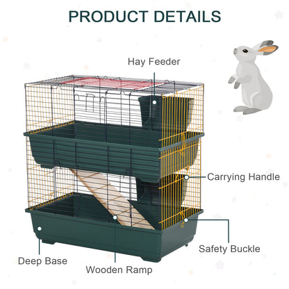 Small Animal Cage Habitat w/ Accessories 2-Story Large Pet Play House