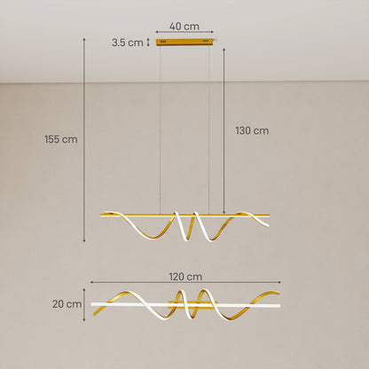 Pendant Light, Ceiling Light with 3 Colour Temperatures, Gold Tone
