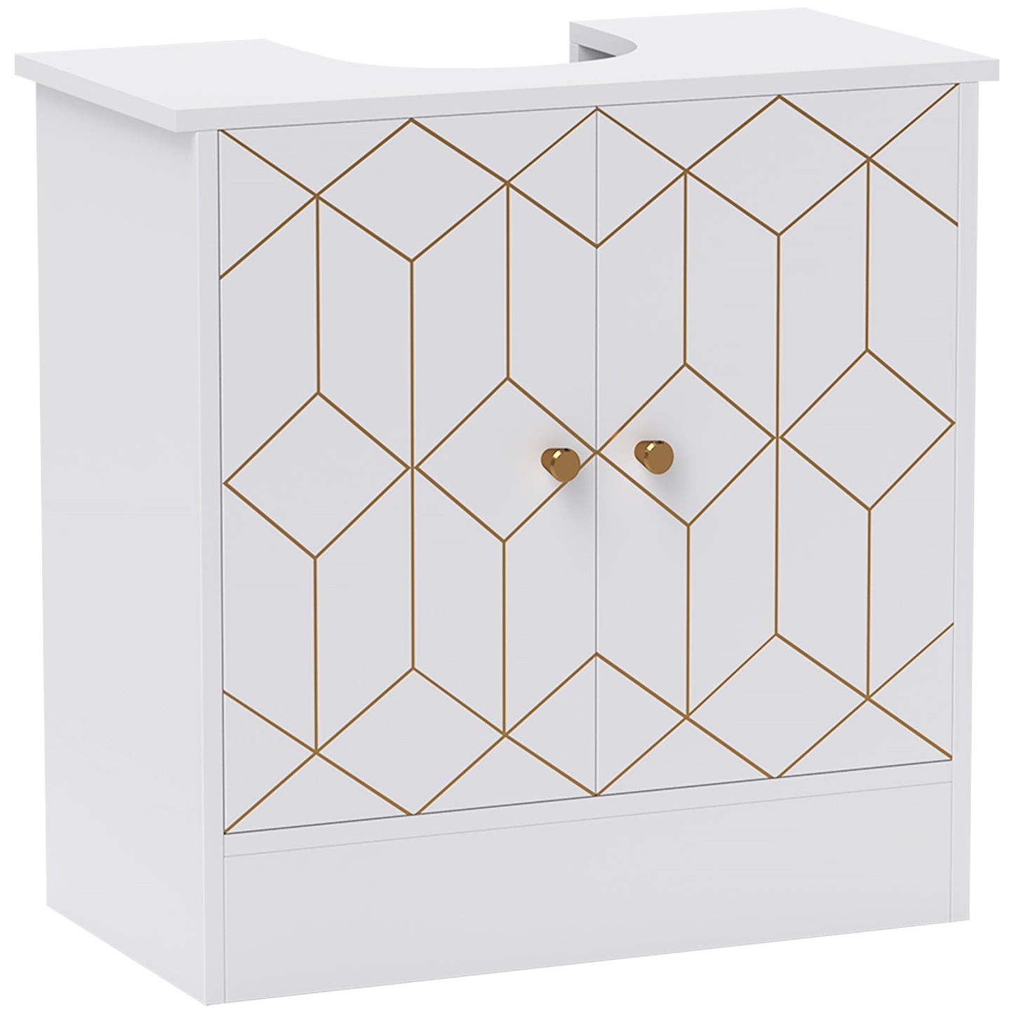 Bathroom Under Sink Cabinet for Basin with or without Pedestal White