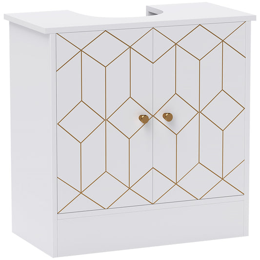 Bathroom Under Sink Cabinet for Basin with or without Pedestal White