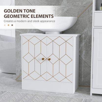 Bathroom Under Sink Cabinet for Basin with or without Pedestal White