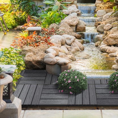 Interlocking Decking Tiles, Interlocking Patio Paving Slabs, Grey