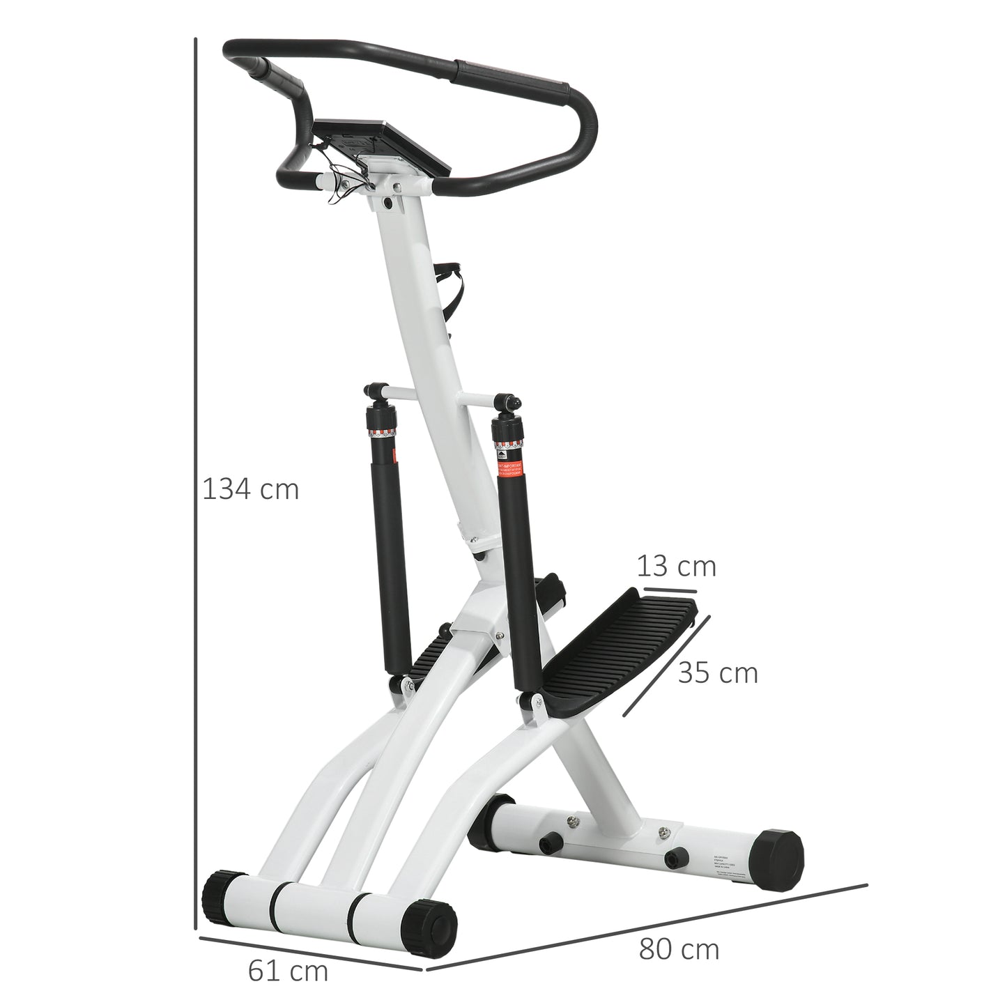 Stepper Machine with 12-Level Hydraulic Resistance, LCD Monitor