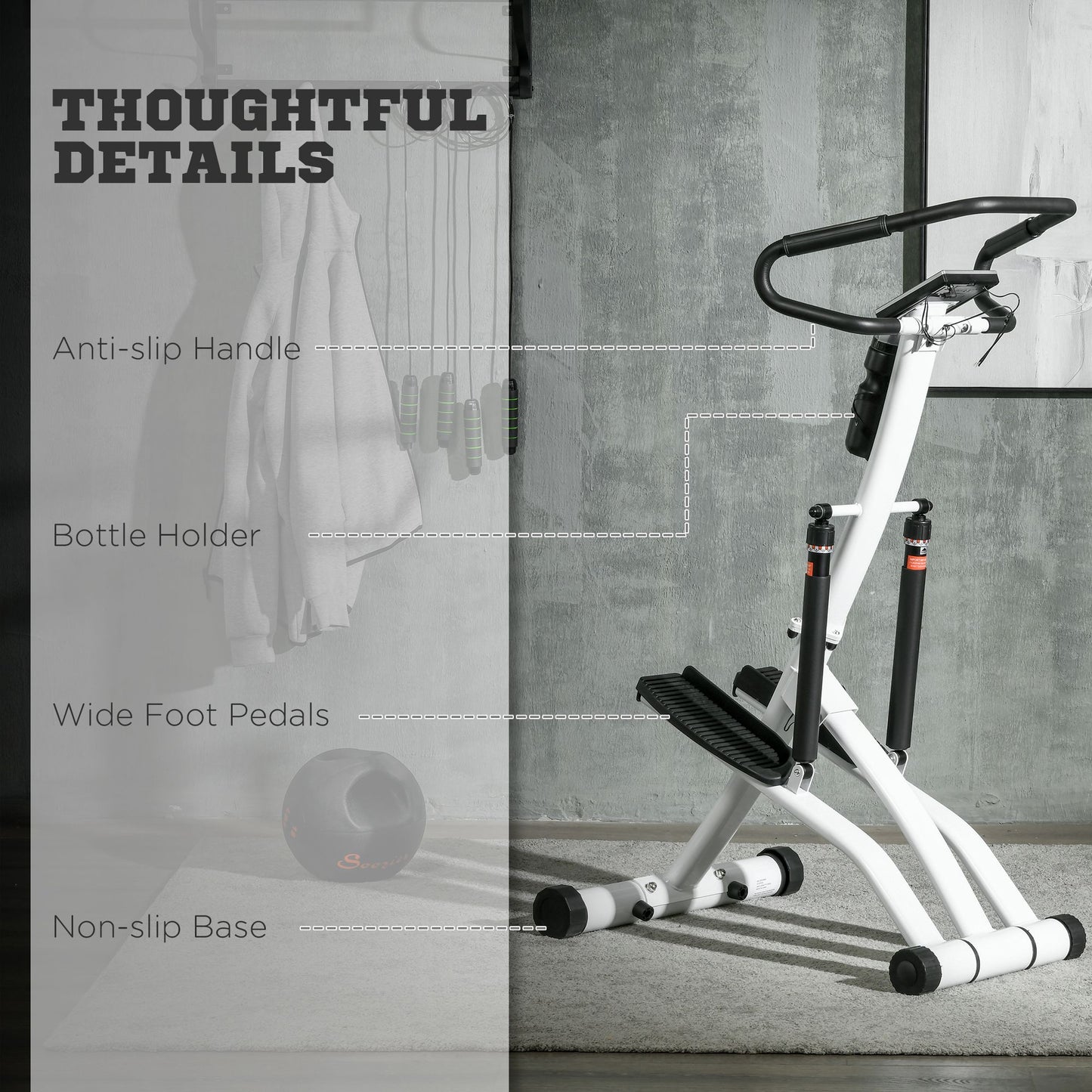 Stepper Machine with 12-Level Hydraulic Resistance, LCD Monitor