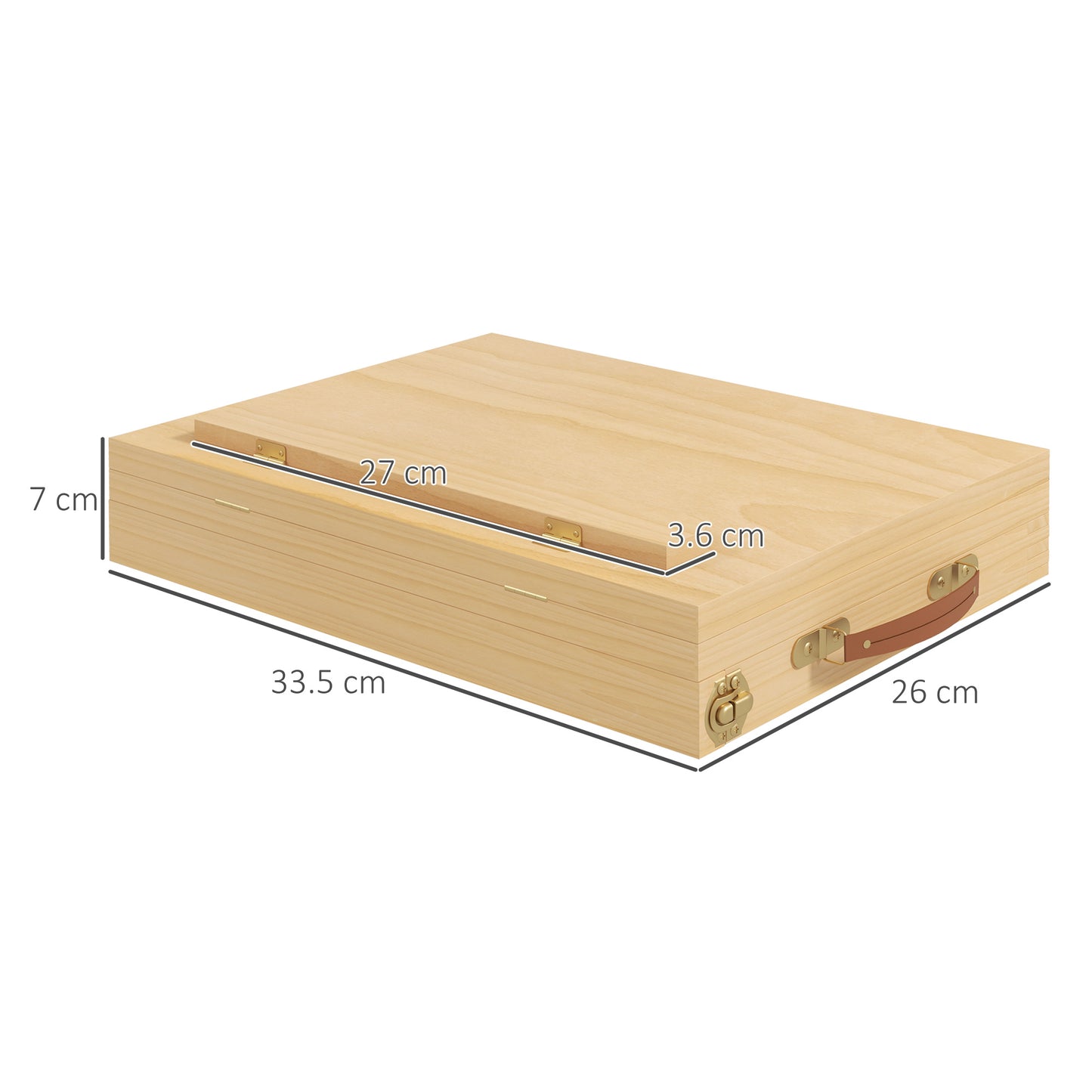 Wooden Table Easel Box with Storage Portable Folding Artist Easel