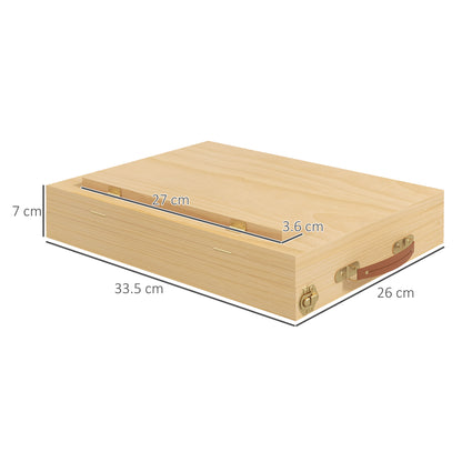 Wooden Table Easel Box with Storage Portable Folding Artist Easel