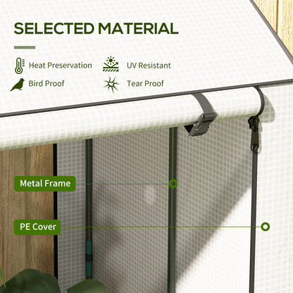 Mini Greenhouse with 4 Wire Shelves Portable Garden Grow House Upgraded Tomato Greenhouse with Roll Up Door and Vents, 100 x 80 x