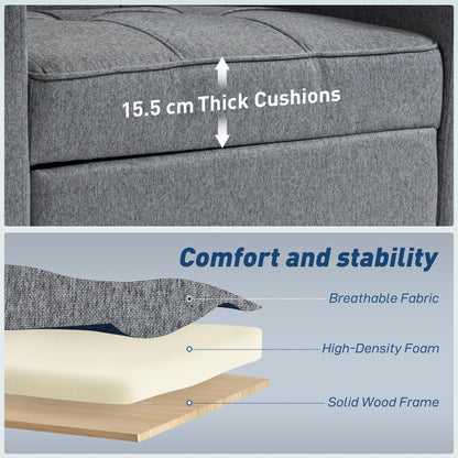 3-in-1 Sofa Bed, Convertible Sleeper Chair with Adjustable Backrest