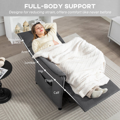 Electric Reclining Chair w/ Remote, Power Recliner for Elderly, Black