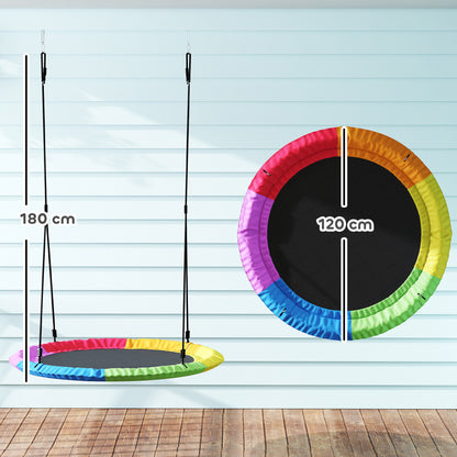 Nest Swing Heavy Duty 300kg Waterproof 120 cm Rainbow