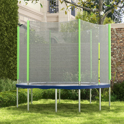 10ft Trampoline Net Replacement Safety Net with Zipped Door, Green
