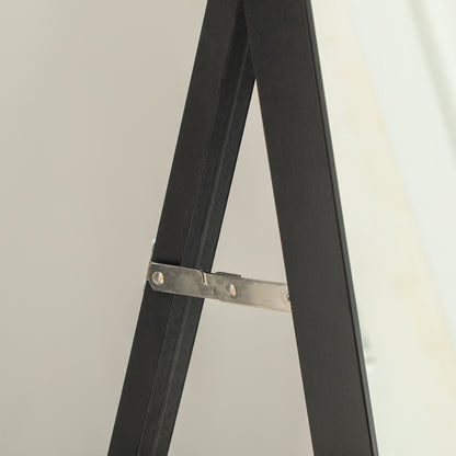 Full Length Mirror Wall Mount Leaning Standing Mirror, Black