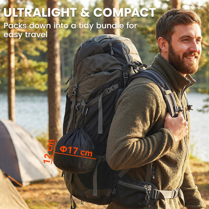 Camping Cookware Set, 8-Piece Ultralight Camping Cooking Kit Grey