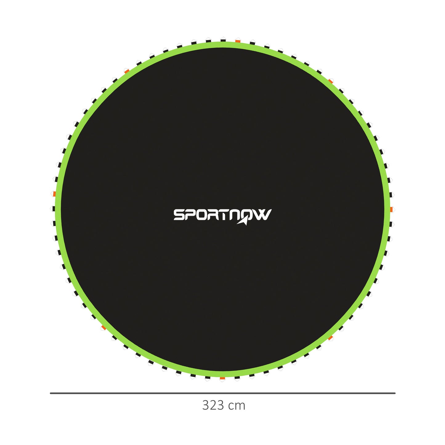 Trampoline Mat with 72 V-Hooks, for 12ft Trampoline, Green