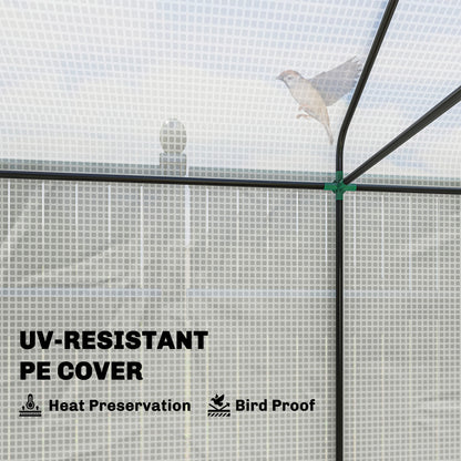 Walk-in Greenhouse, Green House with Mesh Windows, White