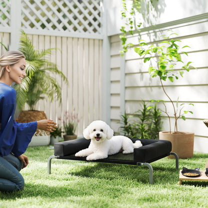 Elevated Dog Bed, Raised Dog Bed with Removable Bolsters