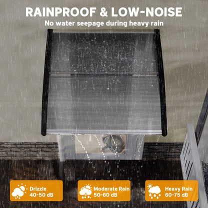 Door Canopy Outdoor Awning Rain Shelter for Window Porch, Clear