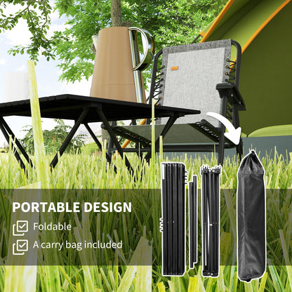 Folding Camping Table for Outdoor Camping, Picnic, Hiking, Black