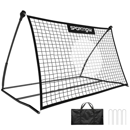 Football Rebounder Net, Portable Kickback Football Rebounder Net with Heavy-Duty Steel Frame, Carry Bag and Ground Stakes, Easy Setup for Baseball and Multi-Sport Skills Training