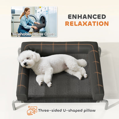 Elevated Dog Bed, Raised Dog Bed with Removable Bolsters