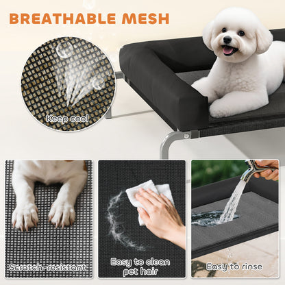 Elevated Dog Bed, Raised Dog Bed with Removable Bolsters