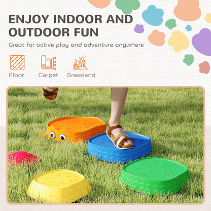 5PCS Kids Stepping Stones, Frog-Shaped Balance Stepping Stones