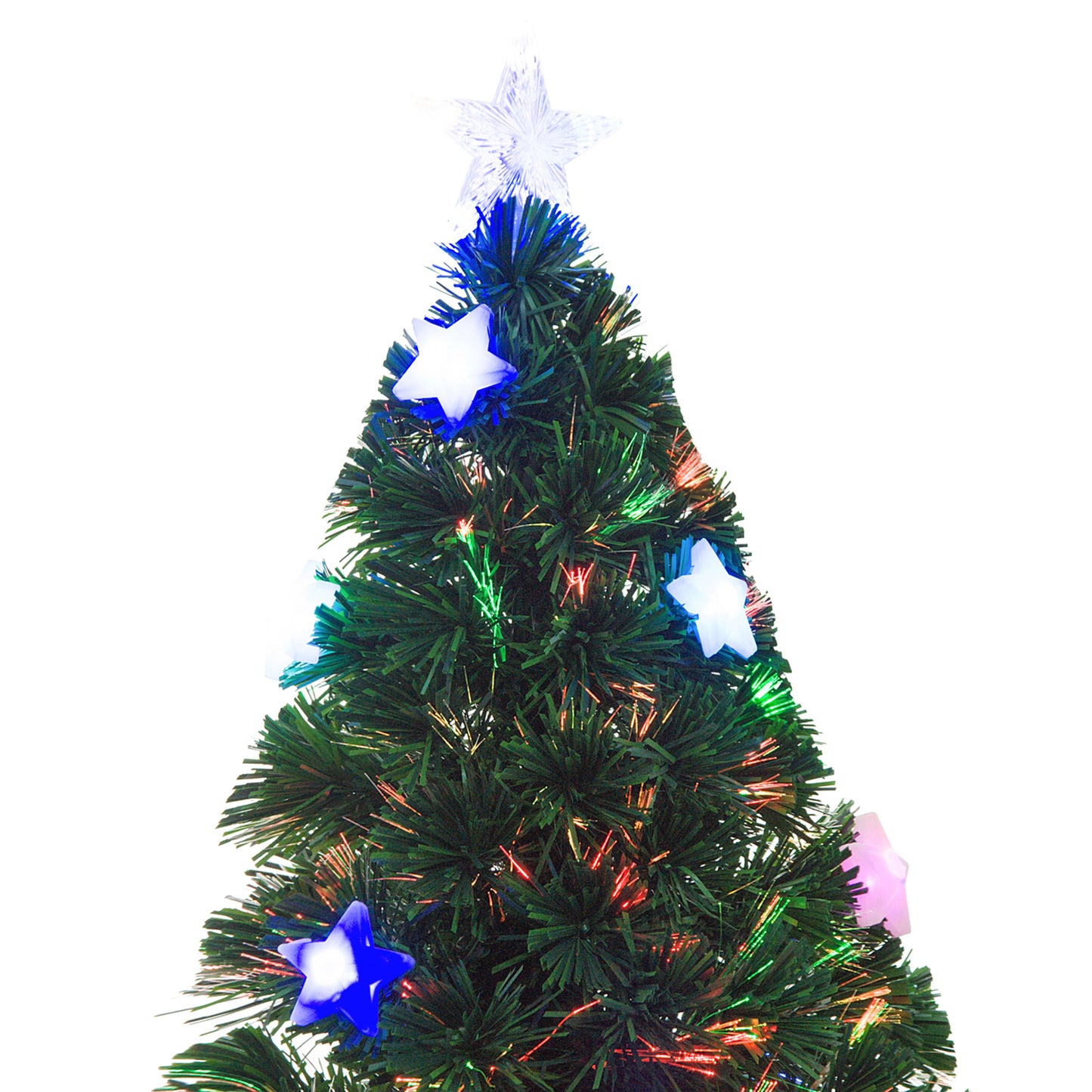 5FT Prelit Artificial Christmas Tree Fibre Optic LED Light Decoration