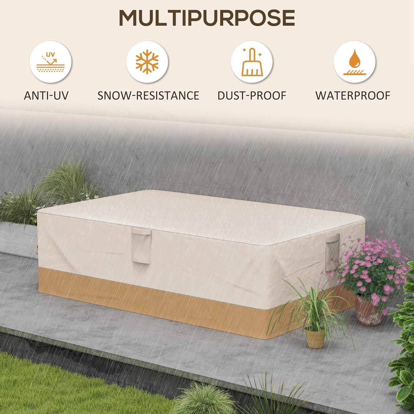 Garden Furniture Covers Waterproof, 600D Oxford Fabric with Vents