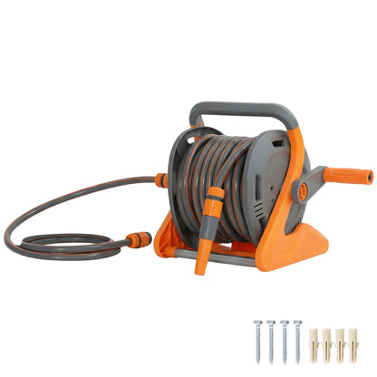 Portable Garden Hose Reel, 20+2 m Wall Mounted Hose Reel