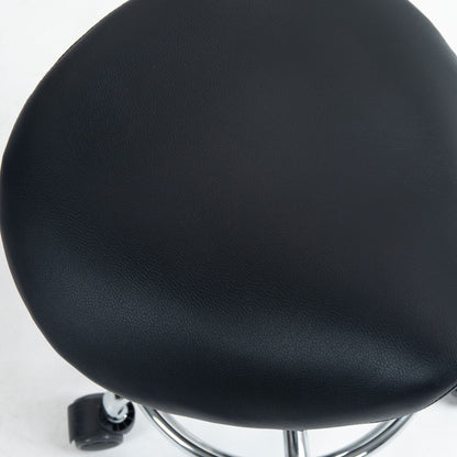 Saddle Chair, Rolling Salon Stool for Massage Spa Clinic Beauty, Black