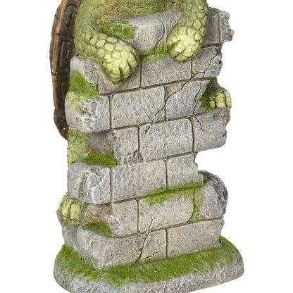 Vivid Tortoise Art Sculpture with Solar LED Light, Colourful Garden Statue, Outdoor Ornament Home Decoration for Porch, Deck, Grass