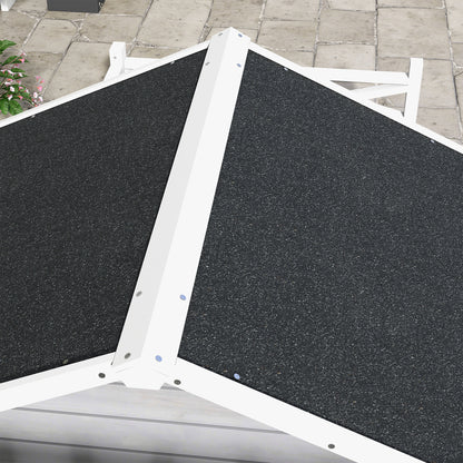 Wooden Dog House w/ Porch, Water-resistant Roof, for S M Dogs, Grey