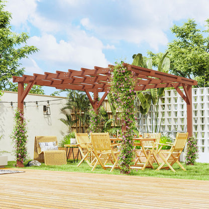 3.3 x 3.3(m) Wooden Pergola Kit, Graden Pergola Gazebo