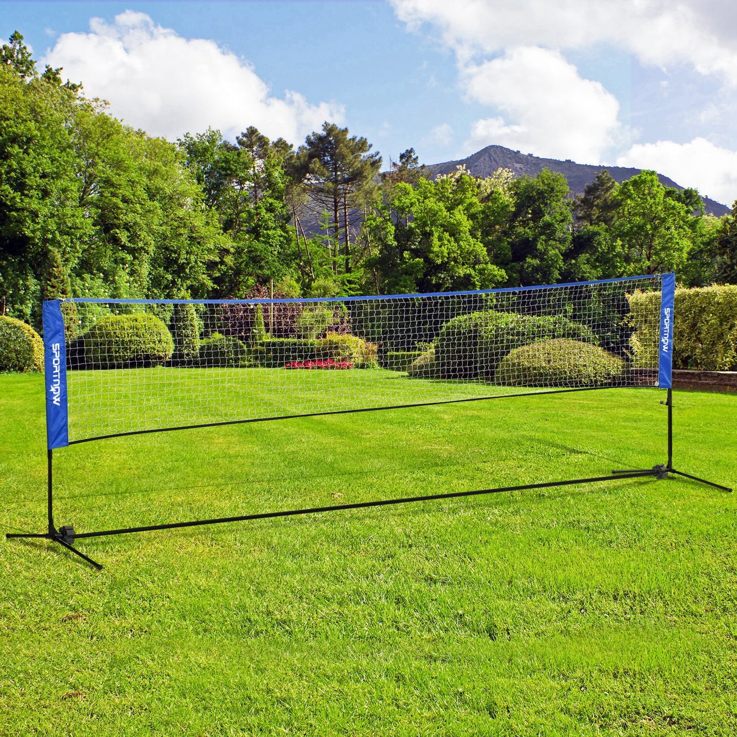 4m Badminton Net, Adjustable Sports Net for Tennis, Volleybal, Blue