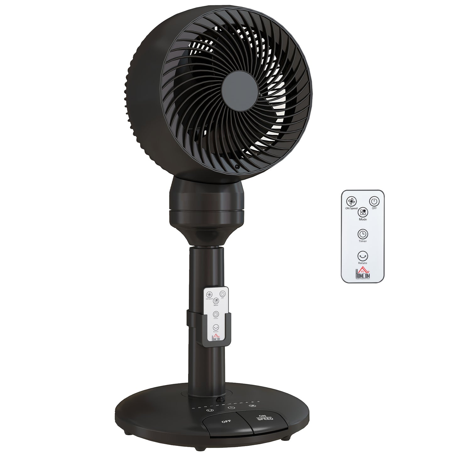 9" Pedestal Cooling Fan with Adjustable Speed and Mode, Black