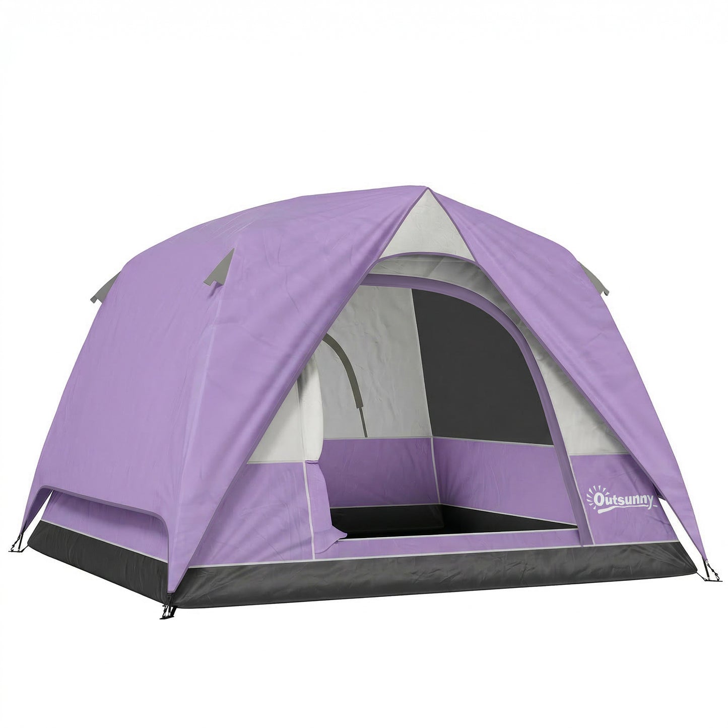3-4 Person Camping Tent, Waterproof Tent, Purple