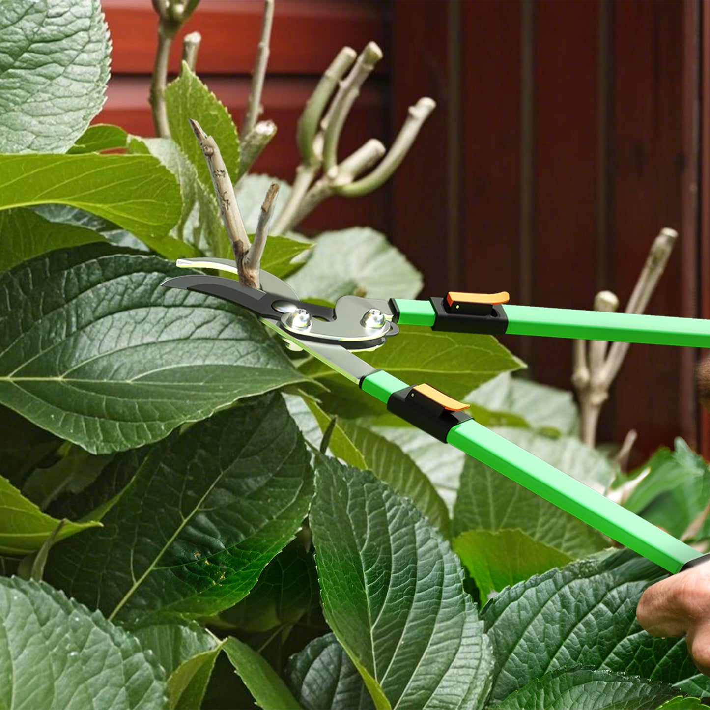 2 Pcs Garden Shears Set with Telescopic Extendable Handles