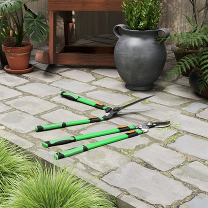 2 Pcs Garden Shears Set with Telescopic Extendable Handles