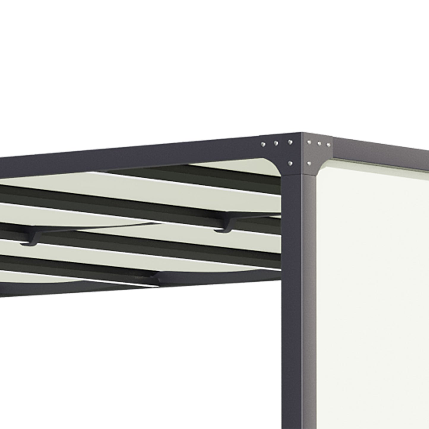 3 x 4m utdoor Garden Pergola with LED Lights Cream White