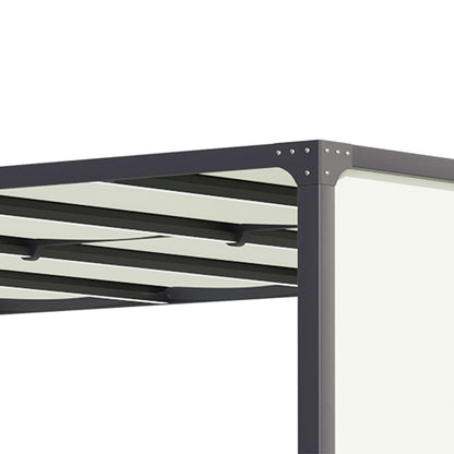 3 x 4m utdoor Garden Pergola with LED Lights Cream White