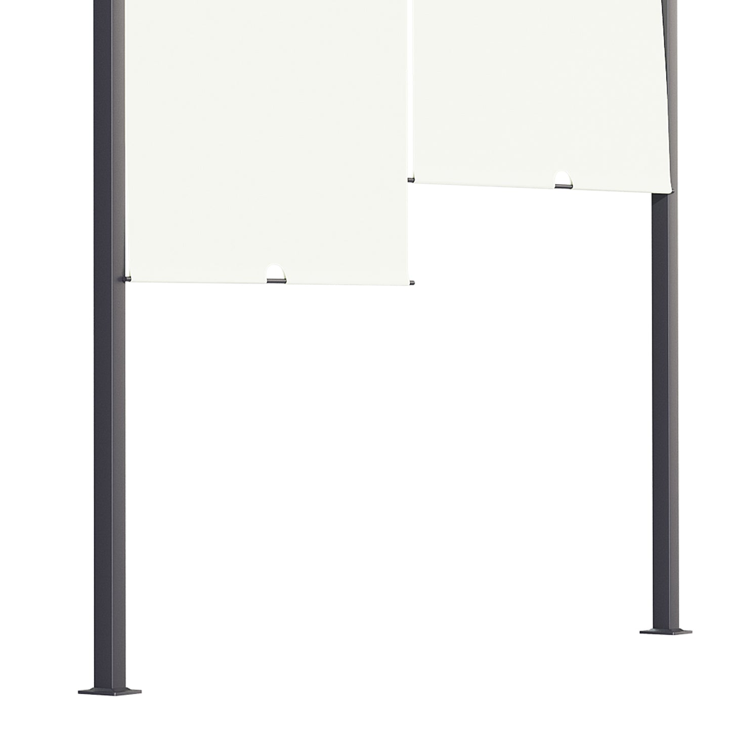 3 x 4m utdoor Garden Pergola with LED Lights Cream White
