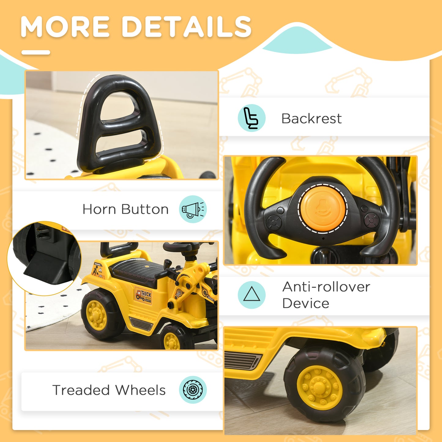 Kids Ride-on Construction Car