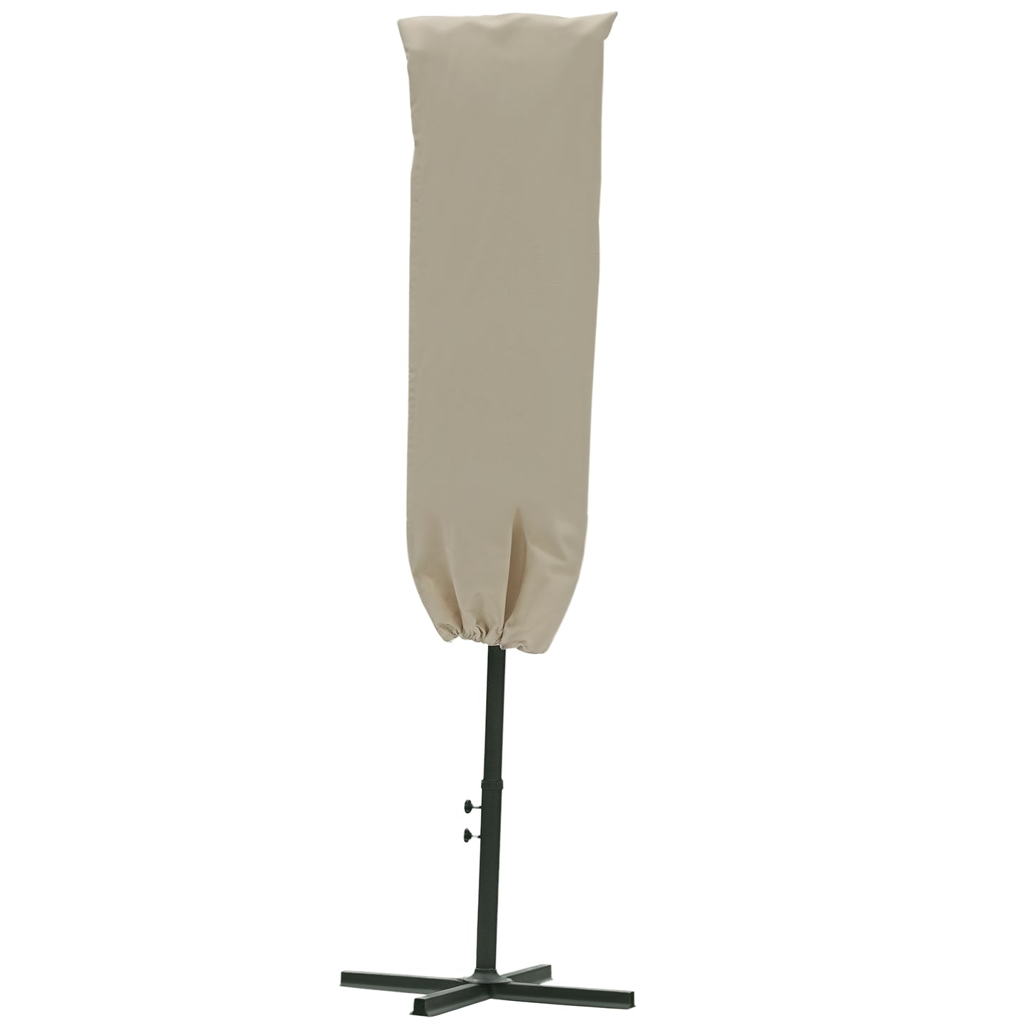 Garden Parasol Cover for 2-4m Outdoor Umbrella Protector w/ Rod, Zipper