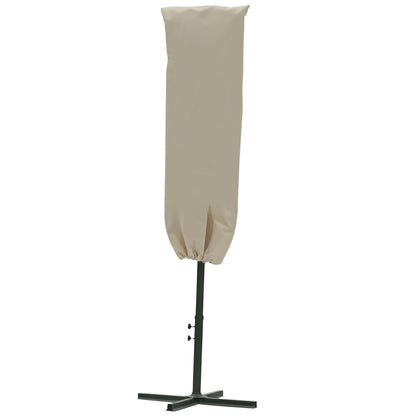 Garden Parasol Cover for 2-4m Outdoor Umbrella Protector w/ Rod, Zipper