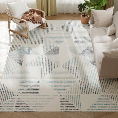 Non-Slip Large Rug for Living Room 290 x 200 cm, Multi-Coloured