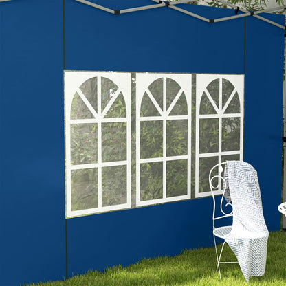 Gazebo Side Panels for 3x3(m) or 3x4m Pop Up Gazebo, 2 Pack, Blue