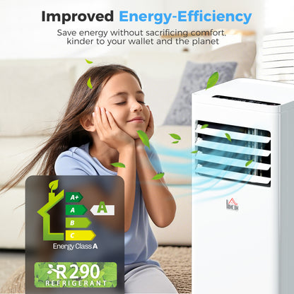Mobile Air Conditioner White W/ Remote Control Cooling Ventilating