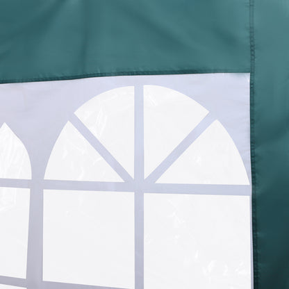 Gazebo Replacement Exchangeable Wall Panels w/  Window, Dark Green