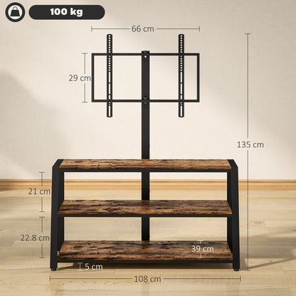 TV Stand Cabinet with Swivel Bracket for 32 - 65 Inch TVs